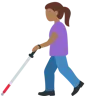 Woman With White Cane: Medium-Dark Skin Tone Emoji 👩🏾‍🦯 image - Twitter / X (Twemoji) style