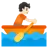 Person Rowing Boat: Light Skin Tone