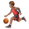 Person Bouncing Ball: Medium Skin Tone Emoji ⛹🏽 image - Huawei Harmony OS style