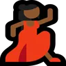 Woman Dancing: Medium-Dark Skin Tone Emoji 💃🏾 image - Microsoft Windows 10 Segoe UI Emoji style