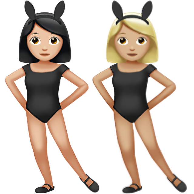 Women With Bunny Ears: Light Skin Tone, Medium-Light Skin Tone