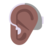 Ear With Hearing Aid: Medium-Dark Skin Tone