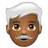Man: Medium-Dark Skin Tone, White Hair