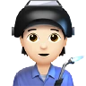 Factory Worker: Light Skin Tone Emoji 🧑🏻‍🏭 image - Apple style