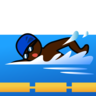 Person Swimming: Dark Skin Tone Emoji 🏊🏿 image - Emojidex style
