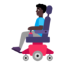 Man In Motorized Wheelchair: Dark Skin Tone Emoji 👨🏿‍🦼 image - Microsoft Classic 2D style