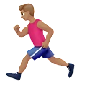 Man Running: Medium Skin Tone Emoji 🏃🏽‍♂️ image - Apple style