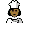 Woman Cook: Medium-Dark Skin Tone Emoji 👩🏾‍🍳 image - OpenMoji style