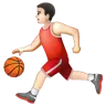 Man Bouncing Ball: Light Skin Tone Emoji ⛹🏻‍♂️ image - WhatsApp style