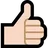 Thumbs Up: Light Skin Tone