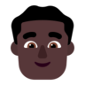 Man: Dark Skin Tone Emoji 👨🏿 image - Microsoft Classic 2D style