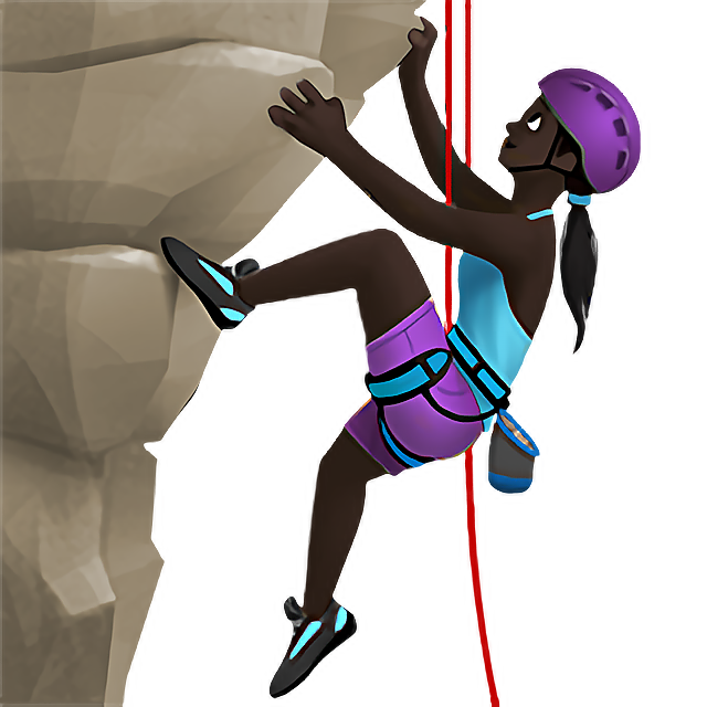 Woman Climbing: Dark Skin Tone