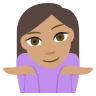 Person Shrugging: Medium Skin Tone Emoji 🤷🏽 image - EmojiTwo style