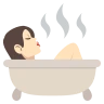 Person Taking Bath: Light Skin Tone Emoji 🛀🏻 image - EmojiTwo style