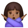 Woman Gesturing No: Medium-Dark Skin Tone Emoji 🙅🏾‍♀️ image - Samsung style