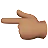 Backhand Index Pointing Left: Medium Skin Tone