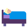 Person In Bed: Medium-Light Skin Tone Emoji 🛌🏼 image - Microsoft Classic 2D style