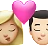 Kiss: Woman, Man, Medium-Light Skin Tone, Light Skin Tone