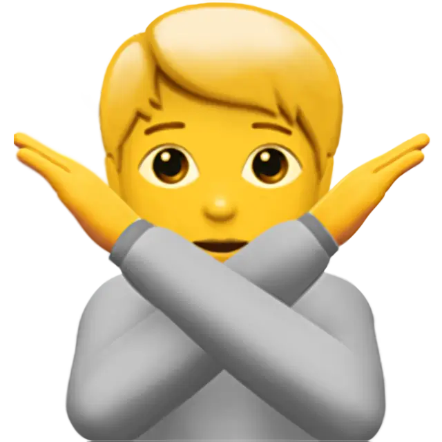 Person Gesturing No