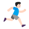 Man Running Facing Right: Light Skin Tone Emoji 🏃🏻‍♂️‍➡️ image - Microsoft Classic 2D style