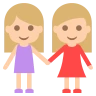 Women Holding Hands: Medium-Light Skin Tone Emoji 👭🏼 image - EmojiTwo style