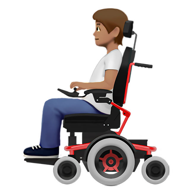 Person In Motorized Wheelchair: Medium Skin Tone