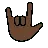 Love-You Gesture: Dark Skin Tone