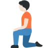 Person Kneeling: Light Skin Tone Emoji 🧎🏻 image - Twitter / X (Twemoji) style