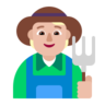 Farmer: Medium-Light Skin Tone Emoji 🧑🏼‍🌾 image - Microsoft Classic 2D style