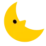 Última meia lua com rosto Emoji 🌜 image - Tossface style