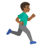 Man Running Facing Right: Medium-Dark Skin Tone Emoji 🏃🏾‍♂️‍➡️ image - Google Noto Color style
