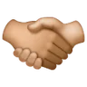 Handshake: Medium-Light Skin Tone, Medium Skin Tone Emoji 🫱🏼‍🫲🏽 image - Samsung style