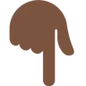 Backhand Index Pointing Down: Dark Skin Tone Emoji 👇🏿 image - Twitter / X (Twemoji) style