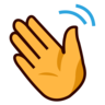 Handzeichen winken Emoji 👋 image - Emojidex style