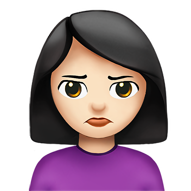 Woman Pouting: Light Skin Tone