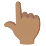 Backhand Index Pointing Up: Medium Skin Tone Emoji 👆🏽 image - Google Noto Color style
