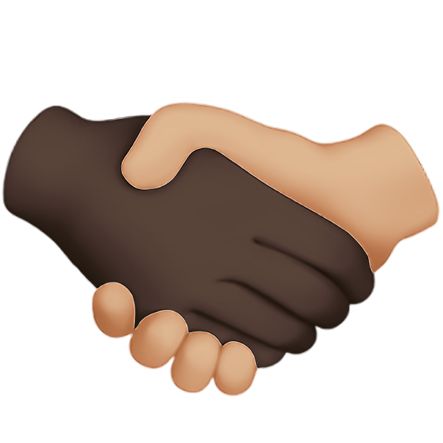 Handshake: Dark Skin Tone, Medium-Light Skin Tone