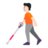 Person With White Cane: Light Skin Tone