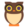 フクロウ Emoji 🦉 image - Microsoft Classic 2D style