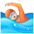 Person Swimming: Light Skin Tone