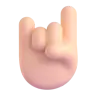 Sign Of The Horns: Light Skin Tone Emoji 🤘🏻 image - Microsoft 3D Fluent style