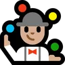 Person Juggling: Medium-Light Skin Tone Emoji 🤹🏼 image - Microsoft Windows 10 Segoe UI Emoji style