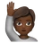 Person Raising Hand: Medium-Dark Skin Tone