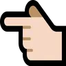 Backhand Index Pointing Left: Light Skin Tone Emoji 👈🏻 image - Microsoft Windows 10 Segoe UI Emoji style