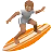 Person Surfing: Medium Skin Tone