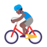 Man Biking: Medium-Dark Skin Tone Emoji 🚴🏾‍♂️ image - Microsoft Classic 2D style
