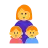 Family: Woman, Girl, Boy