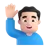 Man Raising Hand: Light Skin Tone