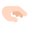 Palm Down Hand: Light Skin Tone Emoji 🫳🏻 image - Microsoft Classic 2D style