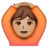 Person Gesturing Ok: Medium Skin Tone Emoji 🙆🏽 image - Samsung style